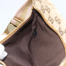 GUCCI GG Canvas Waist Bag Beige Gold 28566 Auth ka5124-22