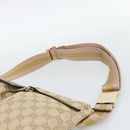 GUCCI GG Canvas Waist Bag Beige Gold 28566 Auth ka5124-8