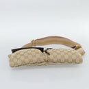 GUCCI GG Canvas Waist Bag Beige Gold 28566 Auth ka5124-9