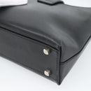 Salvatore Ferragamo Gancini Hand Bag Leather Black Silver Auth ka5126A-12