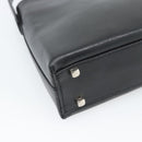 Salvatore Ferragamo Gancini Hand Bag Leather Black Silver Auth ka5126A-13
