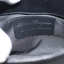 Salvatore Ferragamo Gancini Hand Bag Leather Black Silver Auth ka5126A-15