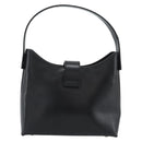 Salvatore Ferragamo Gancini Hand Bag Leather Black Silver Auth ka5126A-3