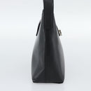 Salvatore Ferragamo Gancini Hand Bag Leather Black Silver Auth ka5126A-4