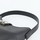 Salvatore Ferragamo Gancini Hand Bag Leather Black Silver Auth ka5126A-8