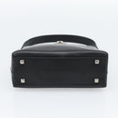 Salvatore Ferragamo Gancini Hand Bag Leather Black Silver Auth ka5126A-9