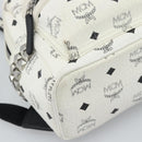MCM Vicetos Backpack PVC Leather White Silver Auth ka5127-13