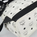 MCM Vicetos Backpack PVC Leather White Silver Auth ka5127-15