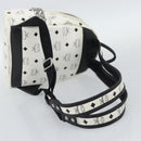 MCM Vicetos Backpack PVC Leather White Silver Auth ka5127-9