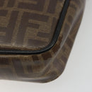 FENDI Zucca Shoulder Bag PVC Leather Brown Silver 7VA456 Auth ka5128-10