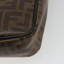 FENDI Zucca Shoulder Bag PVC Leather Brown Silver 7VA456 Auth ka5128-12