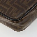 FENDI Zucca Shoulder Bag PVC Leather Brown Silver 7VA456 Auth ka5128-13