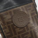 FENDI Zucca Shoulder Bag PVC Leather Brown Silver 7VA456 Auth ka5128-15