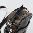FENDI Zucca Shoulder Bag PVC Leather Brown Silver 7VA456 Auth ka5128-16