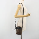 FENDI Zucca Shoulder Bag PVC Leather Brown Silver 7VA456 Auth ka5128-23