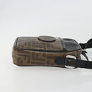 FENDI Zucca Shoulder Bag PVC Leather Brown Silver 7VA456 Auth ka5128-4