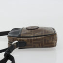 FENDI Zucca Shoulder Bag PVC Leather Brown Silver 7VA456 Auth ka5128-5