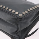 PRADA Shoulder Bag Leather 2way Gray Silver Auth ka5129-13