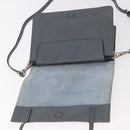PRADA Shoulder Bag Leather 2way Gray Silver Auth ka5129-15