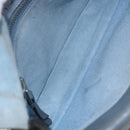 PRADA Shoulder Bag Leather 2way Gray Silver Auth ka5129-17