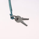 PRADA Shoulder Bag Leather Light Blue Silver Auth ka5130-10