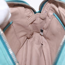 PRADA Shoulder Bag Leather Light Blue Silver Auth ka5130-23