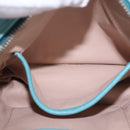 PRADA Shoulder Bag Leather Light Blue Silver Auth ka5130-25
