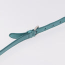 PRADA Shoulder Bag Leather Light Blue Silver Auth ka5130-14
