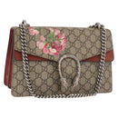 GUCCI GG Supreme Dionysus Chain Shoulder Bag PVC Beige Silver 400249 Auth ka5132-1