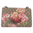 GUCCI GG Supreme Dionysus Chain Shoulder Bag PVC Beige Silver 400249 Auth ka5132-3