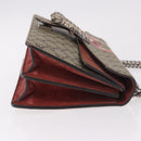 GUCCI GG Supreme Dionysus Chain Shoulder Bag PVC Beige Silver 400249 Auth ka5132-4