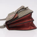 GUCCI GG Supreme Dionysus Chain Shoulder Bag PVC Beige Silver 400249 Auth ka5132-5