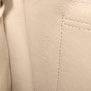 CELINE Chain Shoulder Bag Leather Beige Gold Auth ka5133A-12