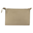 CELINE Chain Shoulder Bag Leather Beige Gold Auth ka5133A-2