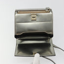 GIVENCHY Shoulder Bag Leather Silver Gold Auth ka5134-10