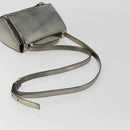 GIVENCHY Shoulder Bag Leather Silver Gold Auth ka5134-8