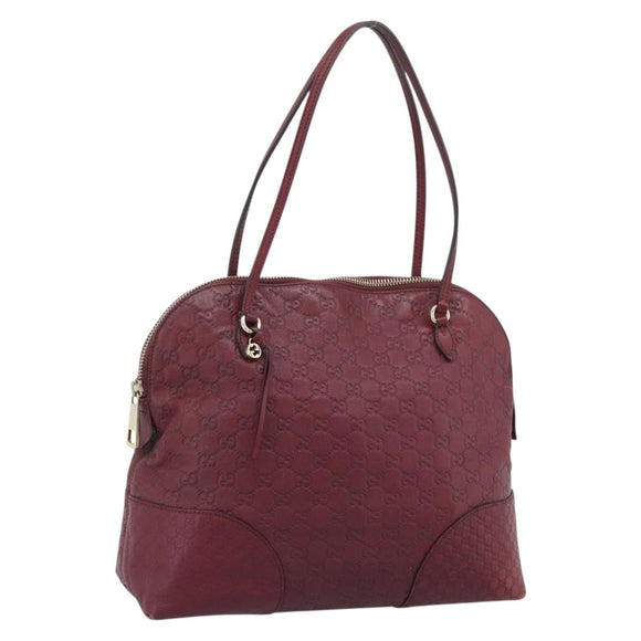 GUCCI Micro GuccissimaGG Hand Bag Leather Red Gold 323673 Auth ka5135
