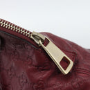 GUCCI Micro GuccissimaGG Hand Bag Leather Red Gold 323673 Auth ka5135-10