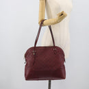 GUCCI Micro GuccissimaGG Hand Bag Leather Red Gold 323673 Auth ka5135-22