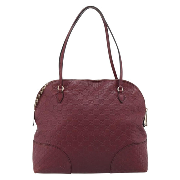 GUCCI Micro GuccissimaGG Hand Bag Leather Red Gold 323673 Auth ka5135