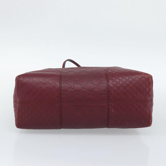 GUCCI Micro GuccissimaGG Hand Bag Leather Red Gold 323673 Auth ka5135