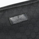 GUCCI GG Canvas Shoulder Bag Black Silver 339569 Auth ka5137-15