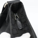 GUCCI GG Canvas Shoulder Bag Black Silver 339569 Auth ka5137-16