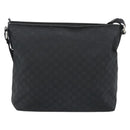 GUCCI GG Canvas Shoulder Bag Black Silver 339569 Auth ka5137-3