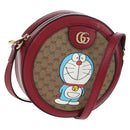 GUCCI Doraemon Micro GG Supreme Bag PVC Leather Beige 625216 Auth ka5138M-1