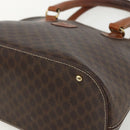 CELINE Macadam Canvas Hand Bag PVC Leather Brown Gold Auth ka514-10