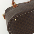 CELINE Macadam Canvas Hand Bag PVC Leather Brown Gold Auth ka514-11