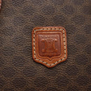 CELINE Macadam Canvas Hand Bag PVC Leather Brown Gold Auth ka514-15