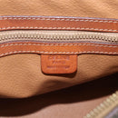 CELINE Macadam Canvas Hand Bag PVC Leather Brown Gold Auth ka514-17