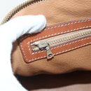 CELINE Macadam Canvas Hand Bag PVC Leather Brown Gold Auth ka514-18